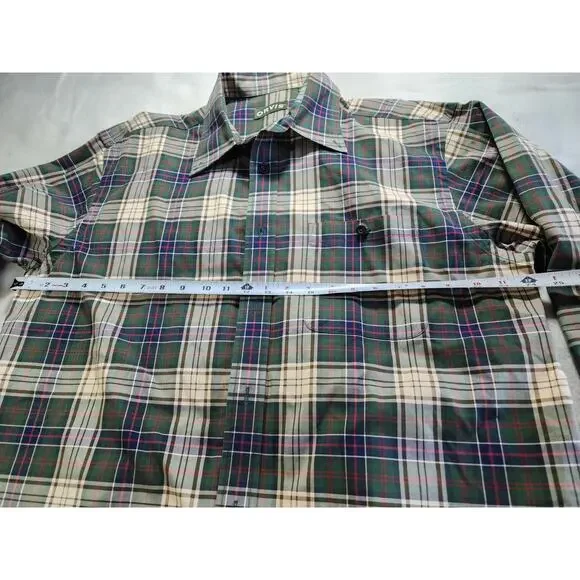 Orvis Men's XL Green Blue Plaid Button Down Long Sleeve Shirt NWOT Cotton Twill - Picture 6 of 7